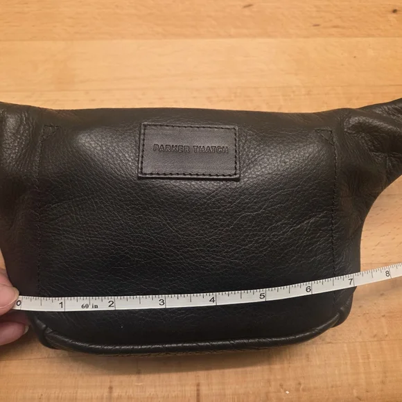 Parker Thatch Cross Your Heart Small Sidekick Sling Bag Black Leather/Suede - Picture 13 of 15